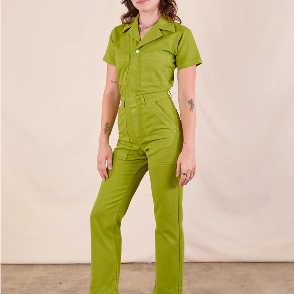 Big Bud Press Short Sleeve Jumpsuit in Gross Green - Picture 5 of 16